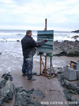 Rod Coyne at work in his wellies