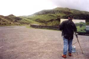 Rod Coyne painting Benageehy Mountain